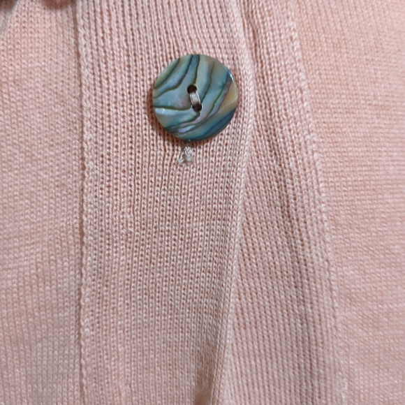 MERINO WOOL LONG CARDIGAN SWEATER Italian S - Picture 6 of 8